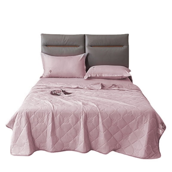 Qholemyo Ice Cream Silk Quilt Summer Quilt Thin Quilt Soft Quilt Lightweight Bed Quilt Blanket
