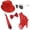 Red, variant on 1920s Mens Outfit 1920s Mens Accessories 1920s Mens Outfit Magician Accessories Magician Clothes Manhattan 1920s Mens Hat Accessories Gatsby Gangster Retro Hat Suspender Bow Tie Set, Black