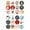 C, variant on Giyblacko Christmas Advent Calendar Numbers Sticker Stickers Christmas Gift Number Stickers 24 Stickers Round Christmas Seal