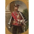 thumbnail image 2 of Jean Lulvès 11x14 Black Ornate Wood Framed Double Matted Museum Art Print Titled: Portrait of a Man in the Uniform of the Imperial Guard Hussar Officer, 2 of 5