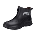 thumbnail image 2 of Rain Boots Men Durable High Tops Rain Shoes for Mens Non- Rubber Sole Mens Rain Boots (Black 7.5), 2 of 6