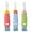 Red, green, and blue, variant on Floral pattern multi-functional cleaning brush, portable cleaning brush, can be used to clean cup lids, bottles and crevices; available in a variety of bright colors, easy to use, durable bristles