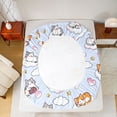 thumbnail image 5 of Feelyou Cat Kitten Teens Full Size Sheets, Cartoon Love Heart Bed Sheets, 4pcs, 5 of 7