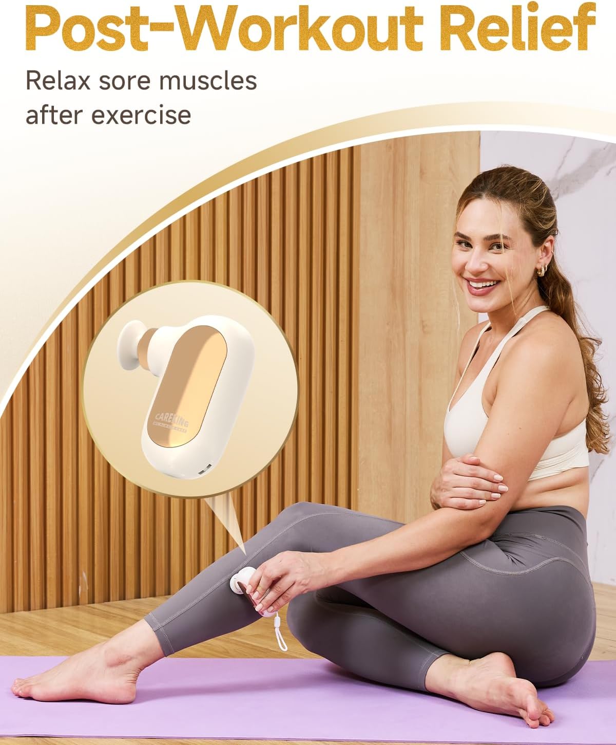 Mini Massage Gun Travel Size, Powerful Small Deep Tissue Muscle Massager for Neck Shoulder Thigh Scalp Quiet Pocket -HSA Eligible
