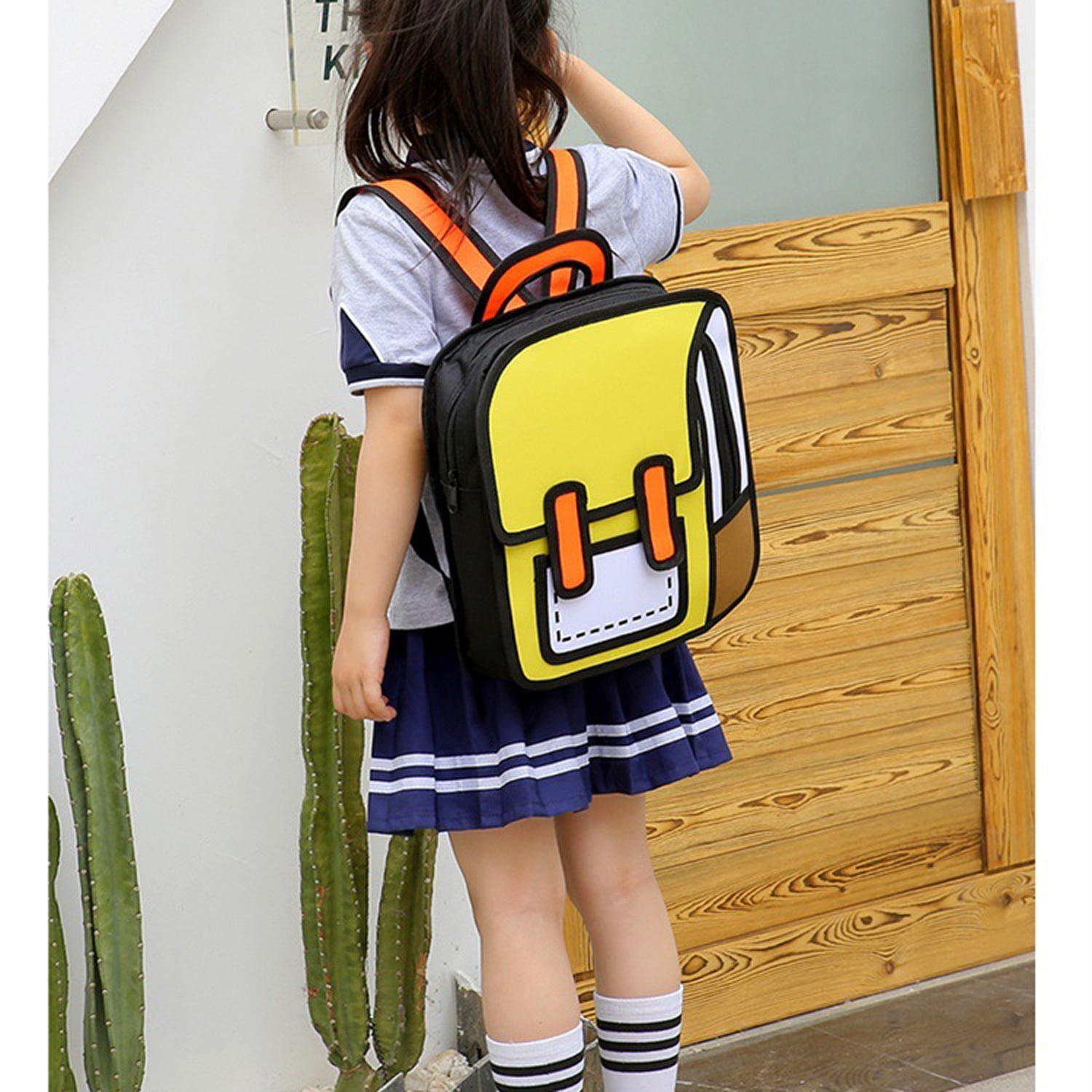 XDOVET Fashion Unisex 3D Backpack Jump Style 2D Drawing Backpack Cute Cartoon School Bag Comic Bookbag for Teenager Girls Boys Daypack Travel Rucksack