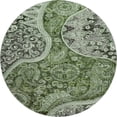 thumbnail image 2 of Addison Rugs Mayfield Premium Machine Washable Transitional Swirl Olive Round Rug, 8' x 8', 2 of 5