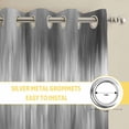 thumbnail image 6 of Grey Kitchen Curtains Window Panels, Modern Abstract Art Ombre Striped Insulated Window Treatment Curtain, Grommet Curtains for Bedroom/Living Room/Bathroom, 2 Piece 42"Wx63"L, 6 of 8