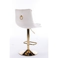 thumbnail image 7 of Cream Fabric 2 - Piece Bar Stools with Swivel Feature / Height - Adjustable for Commercial Bars, 7 of 7