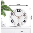 thumbnail image 5 of 3D Wall Clock Large Modern No Ticking Noises Wooden for Living Room Bedroom Kitchen, 5 of 5