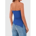 thumbnail image 2 of Remera PRETTYGARDEN Top Bandeau Sin Tirantes Fruncido Azul XL, 2 of 6