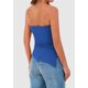 thumbnail image 2 of Remera PRETTYGARDEN Top Bandeau Sin Tirantes Fruncido Azul XL, 2 of 6