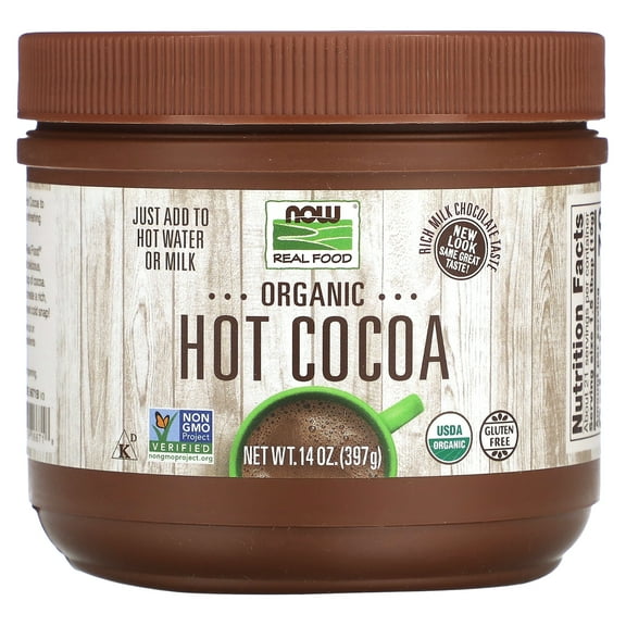 Now Foods Cocoa Lovers Organic Hot Cocoa 14 fl oz Powder