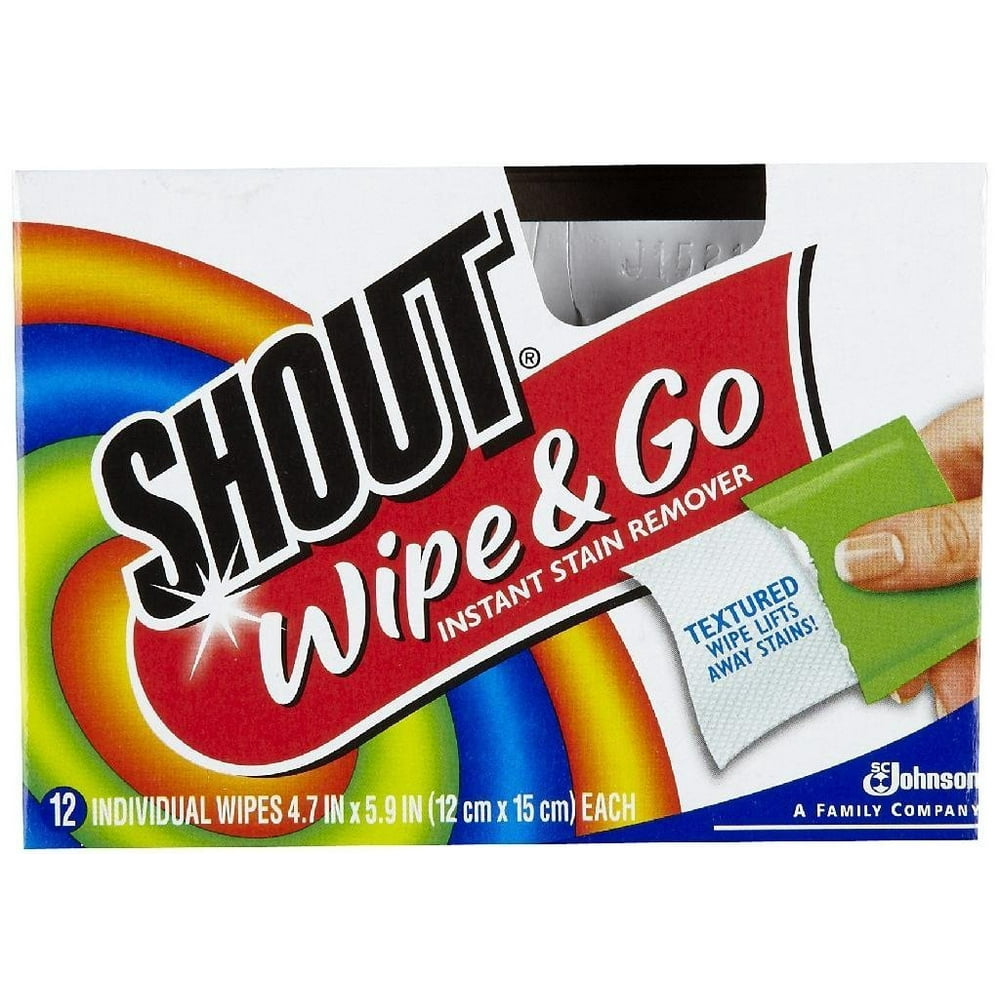 Shout Stain Remover Wipes 12ct