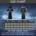 thumbnail image 6 of Alaiyaky Monk Costume Adult Men Medieval Robe Priest Cloak Outfit Halloween Black Renaissance Vicar Uncle Fester with Hood Costume Cross Fancy Dress Cosplay Carnival, 6 of 7