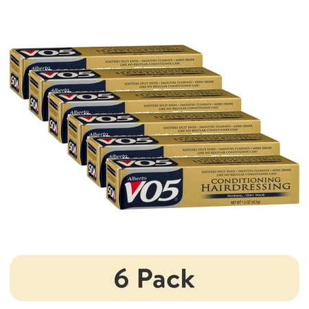 (6 pack) Alberto VO5 Conditioning Hairdressing for Normal and Dry Hair 1.5 Oz | Hair Conditioner for Dry Hair | Alcohol and Sulfate Free Hair Conditioner | Moisturizing Conditioner | Split End Repair