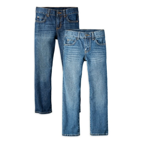 The Children's Place Boys Straight Fit Denim Jeans, 2-Pack, Sizes 4-18