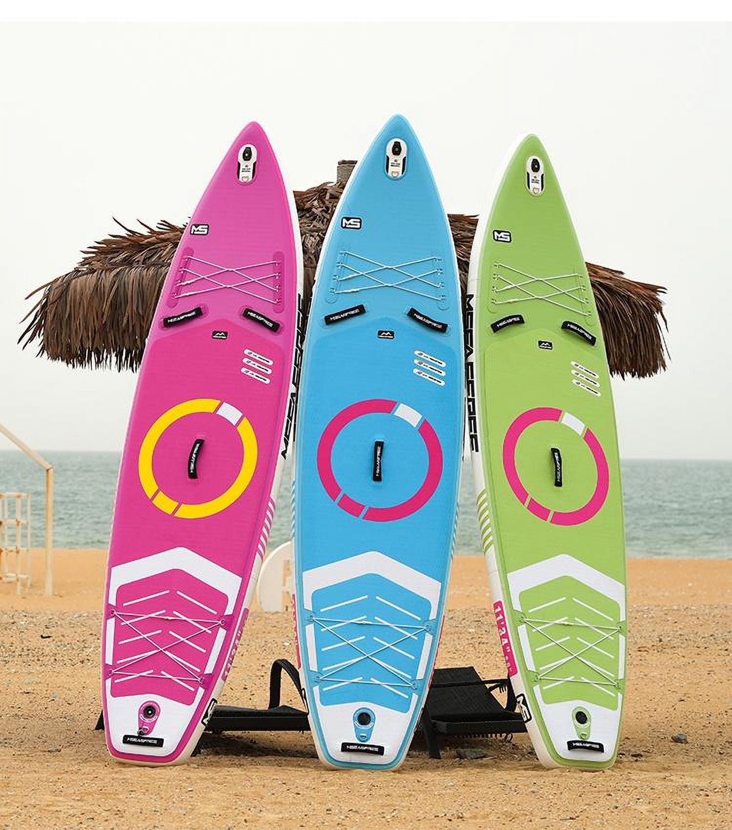 11FT Paddle Board for Adult & Teen, Seizeen Inflatable Paddle Board Non-slip Stand Up Board Set with Accessories, Paddle Pump Backpack Fin Leash Repair Kit, 6'' Extra Thick Up to 380LBS