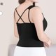 thumbnail image 5 of Pijama de manga corta para mujer, de verano, talla grande, con tirantes, almohadillas para el pecho y el centro de la espalda, sin mangas y pijama interior, blusa de poliéster para mujer., 5 of 7