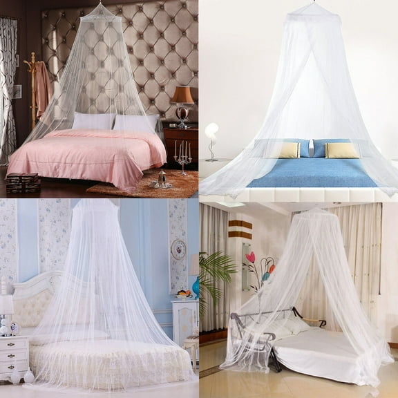Elegant Lace Post Bed Canopy Princess Mosquito Net Full Queen King Size Bedding