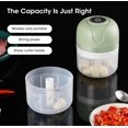 thumbnail image 4 of Mini Electric Food Processor, Vegetable Chopper, 1.6 cup, 250ml Capacity, USB Rechargeable, Kitchen Gadget,, 4 of 9