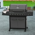 thumbnail image 2 of Expert Grill 6-Burner Gas BBQ Grill with Side Burner, Graphite, 2 of 12