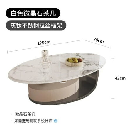 Unique Coffee Table Modern Home Living Room Luxury Coffee Table Ornament Metal Elipse Italian Marble Top Mesa Centro Room Decor