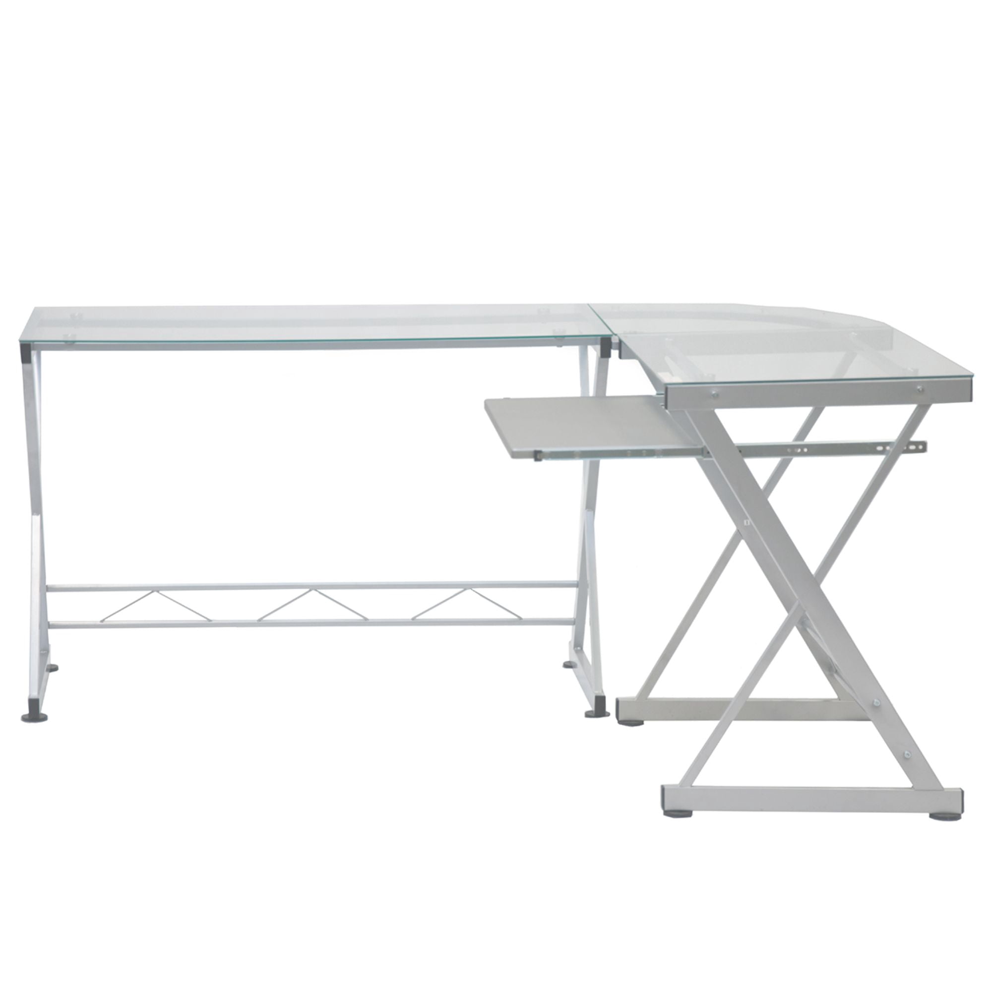 Techni Office Solutions 61.75" White Durable L-Shaped Computer Desk