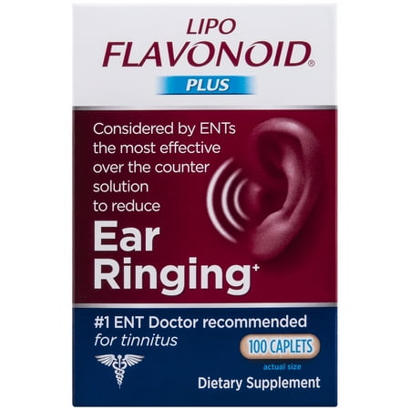 Lipo-Flavonoid Plus Ear Health Supplement Most Effective Over the Counter Solution to Reduce Ear Ringing #1 Ear, Nose, & Throat Doctor Recommended for Tinnitus, 100 (Best Over The Counter Thrush Treatment)