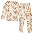 thumbnail image 2 of joogoo Corgi Dogs 2 Piece Long Sleeve Tee and Pants Cotton Pajama Set 8Y, 2 of 7