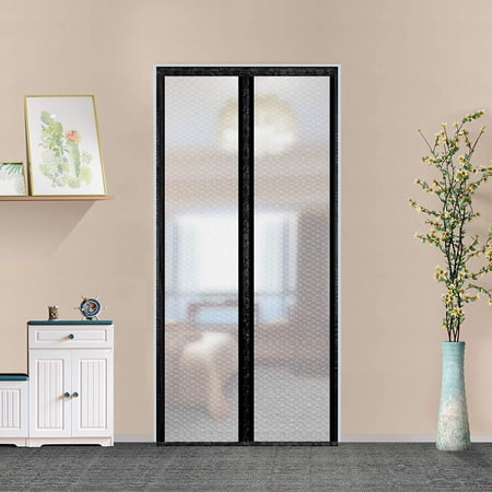 Insulated Door Curtain, Thermal Magnetic Self-Sealing EVA Door Screen, Keep Cold Out Door Cover Auto Closer for Kitchen, Bedroom, Air Conditioner Room,Fits Doors up to 36" x 82"
