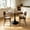 Walnut, variant on AUU Mid-Century Modern 27.6" Square Tulip Table – Thickened Edge Pedestal Design, Metal Base, Compact Bistro Dining Table for Kitchen, Living Room, Cafe, or Small Spaces