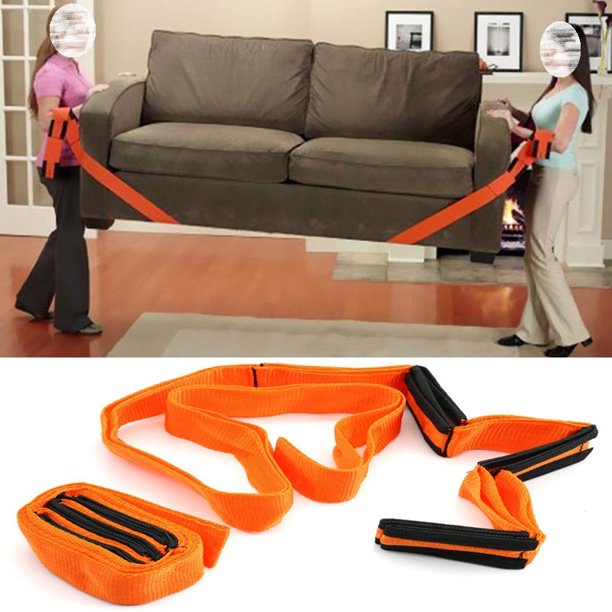Correa móvil de elevación útil, correa de transporte de muebles en correas de hombro, correas de equipo, transportador, almacenamiento de transporte más fácil, naranja ShuxiuWang 8390611119027