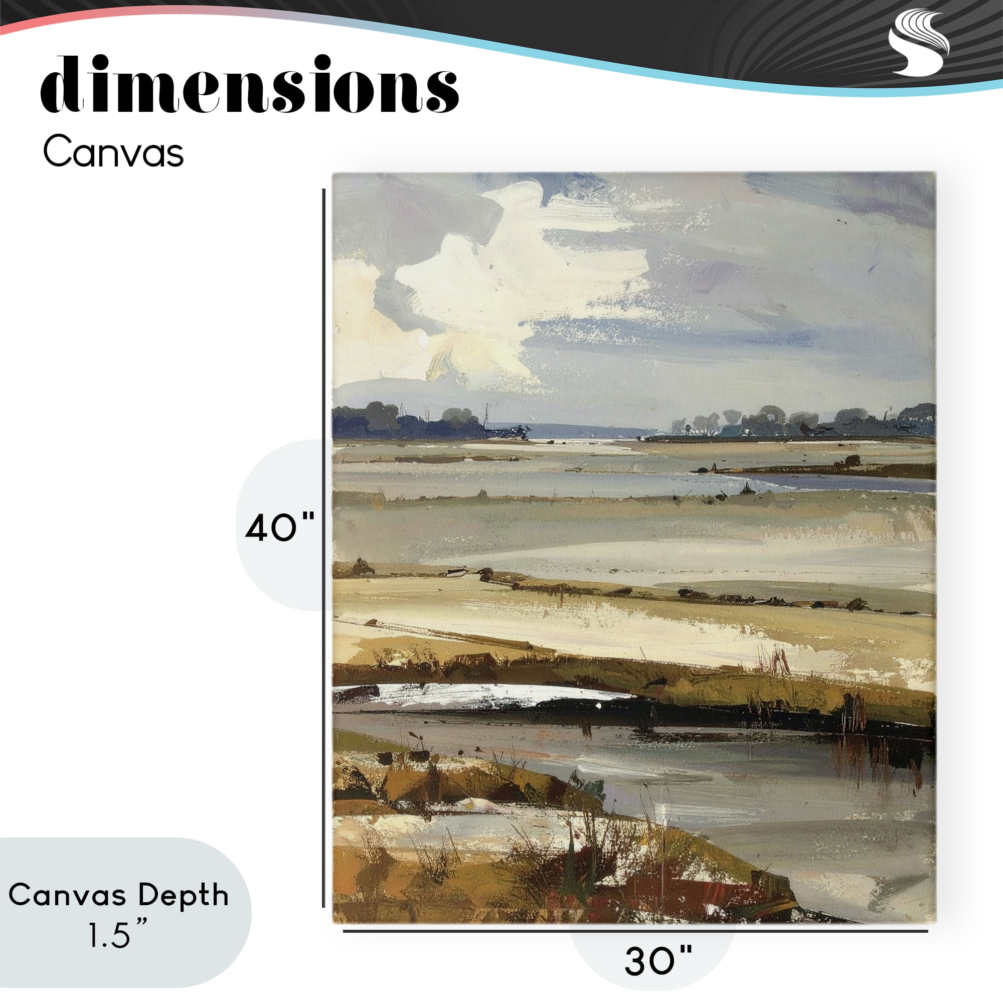 Stupell Industries Earthy Distant Horizon Canvas Wall Art, design by Alonza Saunders