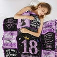 thumbnail image 2 of 18th Birthday Blankets for Girls, 18th Girl Birthday Blanket 50"x60" Birthday Decoration, Sweet 18th Girls Birthday Blanket Throw Blanket for Couch Bed, Soft Blanket Birthday Blankets for Girl, 2 of 5