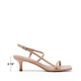thumbnail image 2 of DREAM PAIRS Women's Low Kitten Heels Square Open Toe Ankle Strap Party Wedding Dressy Sandals Shoes, 2 of 7