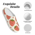 thumbnail image 5 of KLL Hand Drawn Strawberry Pattern Adult Unisex Cozy Slippers,Fuzzy Slip-on Slippers TPR Sole Slippers Comfort Plush Home Footwear for Indoor & Outdoor-8, 5 of 7