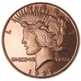 thumbnail image 2 of 20 Count Copper Peace Round - 1 AVDP Oz, .999 Pure Copper, 2 of 3