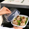 thumbnail image 3 of Microwave Food Tray Set - Plastic Microwave Splatter Cover Meal Prep Container, 3 of 10