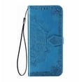 thumbnail image 1 of 3D Embossing Datura Flip Floral Wallet Case Compatible Case for iPhone 11 6.1 inch, 1 of 7