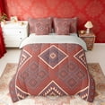 thumbnail image 2 of Erosebridal Aztec Aesthetic Twin Bedding Sets, Red Bedding Comforter Set, Gray Reversible 7-Piece, 2 of 6