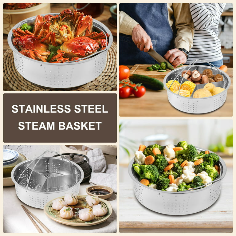 Stainless Steel Steamer Basket 6 Quart Instant For Pressure Cooker