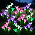 thumbnail image 1 of Luces solares para exteriores WDTPro Garden, paquete de 10 con 40 flores de lirio, 1 of 7