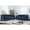 Dark Blue, variant on Uspridefurniture Hills Tufted Back 2Pcs Living Room Set,Black Velvet