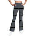 thumbnail image 3 of Frostluinai Girl's Flare Leggings Striped High Waisted Bootcut Yoga Pants Kids Dance Bell Bottoms Leggings Warm Active Pants 5-16Y, 3 of 7