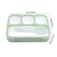 thumbnail image 3 of ROLKFUK Leakproof Bento Box 34 oz - Microwave Safe, Multi Compartment Lunch Box for ki-ds & Adults, Food Grade Plastic, Portable Green Lunch Container, 3 of 6