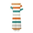 thumbnail image 4 of DHFJKG Summer Dresses Women Beach Long Dress Short Sleeve V Neck Flowy A Line Comfortable Tunic Boho Vacation Clothes Versatile Dresses, 4 of 5