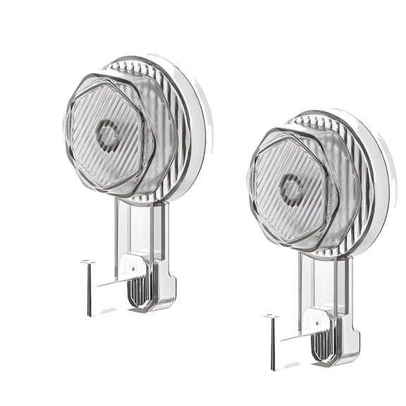 LAMIRO 2Pcs Strong Suction Cup Hooks for Shower Towel Holder,Bathroom Shower Hook for Washcloth Hanger for Shower Door Glass Towel Hooks for Window Wall