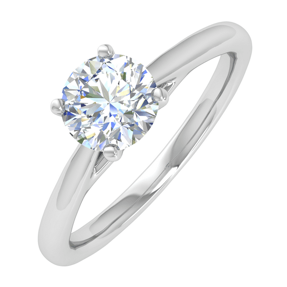 1/3 Carat Diamond Engagement Ring in 14K White Gold (Ring Size 5.25)
