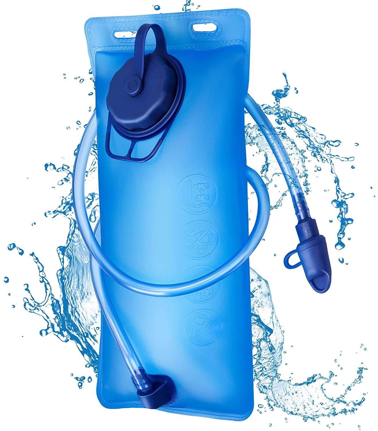 Seenda 2L Hydration Bladder BPA Free, Leak Proof Water Reservoir with Insulated Hose, Large Opening Water Bladder for Hiking