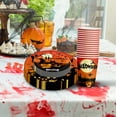 shyuyusa 2024 Halloween Party Dinnerware Set Orange Black Pumpkin